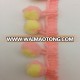 bobble ball fringe mix colors tape clothing accessories yellow peach pink mini pom pom trim lace