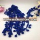 wholesale 1cm ball royal blue pompom fringe turquoise pom pom lace ribbon trimming