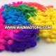 wenzhou kaiyuan space dyeing multicolor pompon fringe colorful pom pom lace