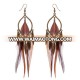 Wholesale fashion alloy personality exaggerated charming feather earrings