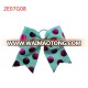 Maya new design girls women "6" ribbon printing bow hair band with round elastic hair band accessories