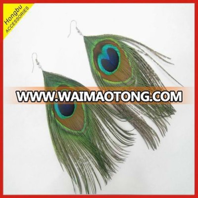 2013 Peacock feather earring