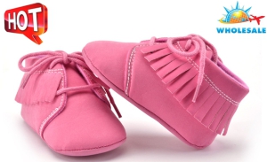 Wholesale Soft Soles Lace-UPS Children′s Shoes Indoor Toddler Baby Shoes